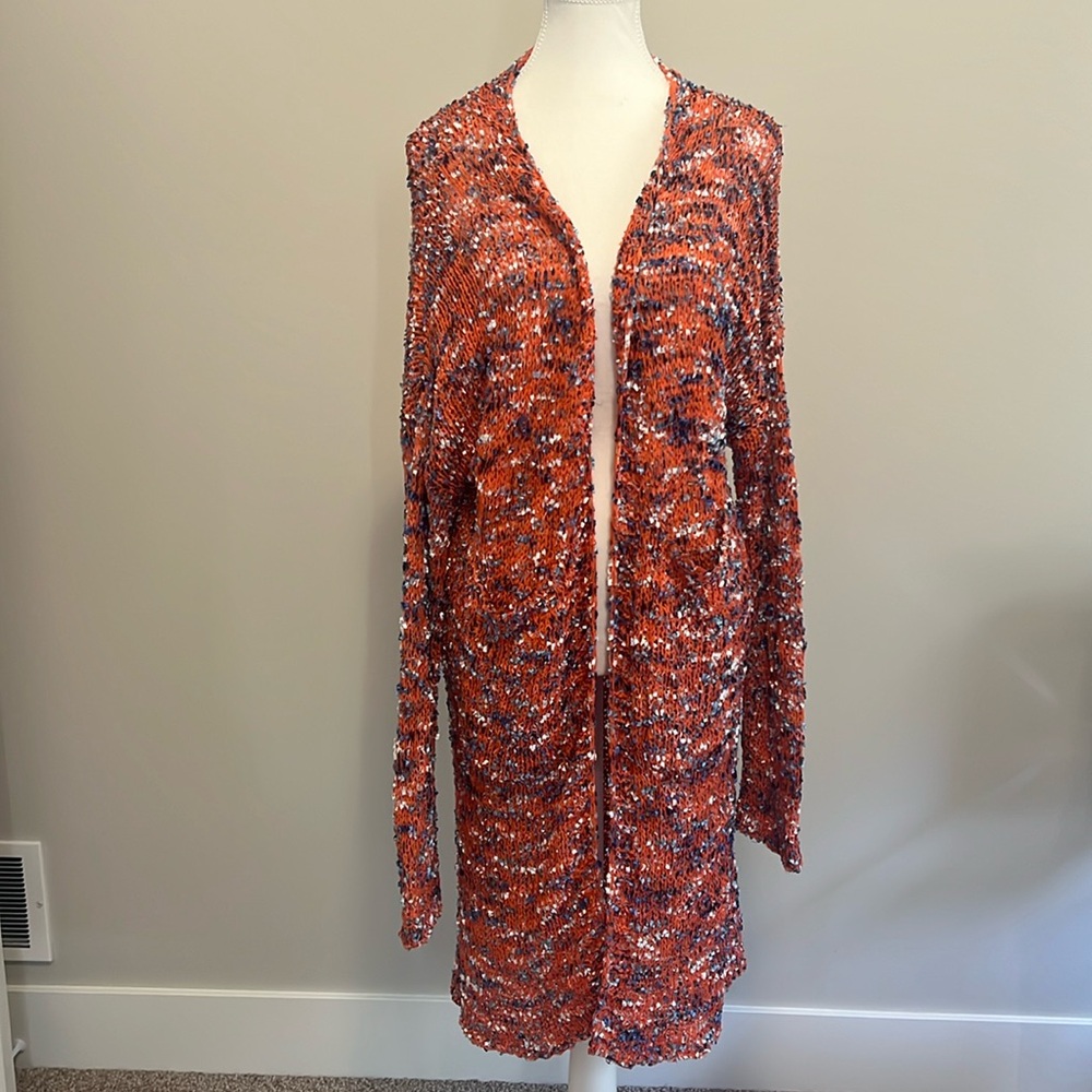 Rehab Lab Shawnee Long Cardigan in Ginger/Cinnamon Size M